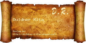 Duldner Rita névjegykártya
